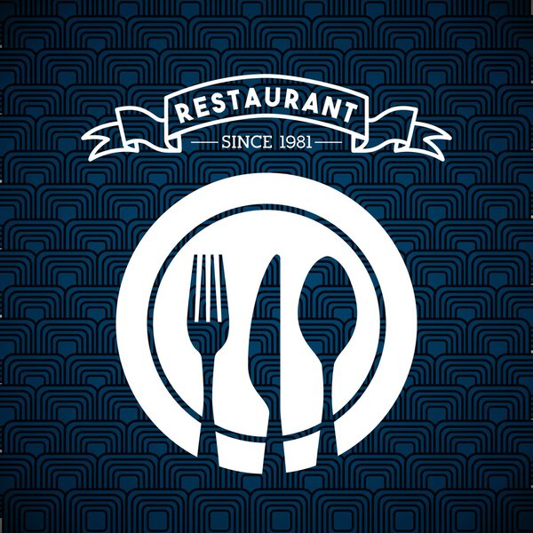 menu restaurant with cutlery set