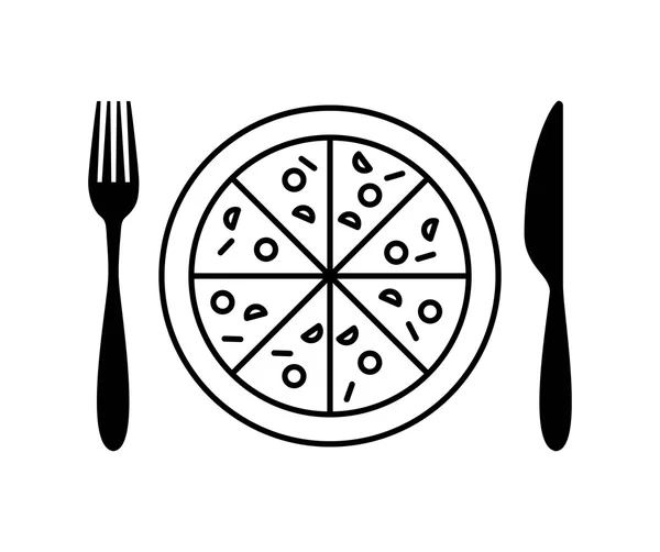 Menú restaurante con juego de cubiertos — Vector de stock