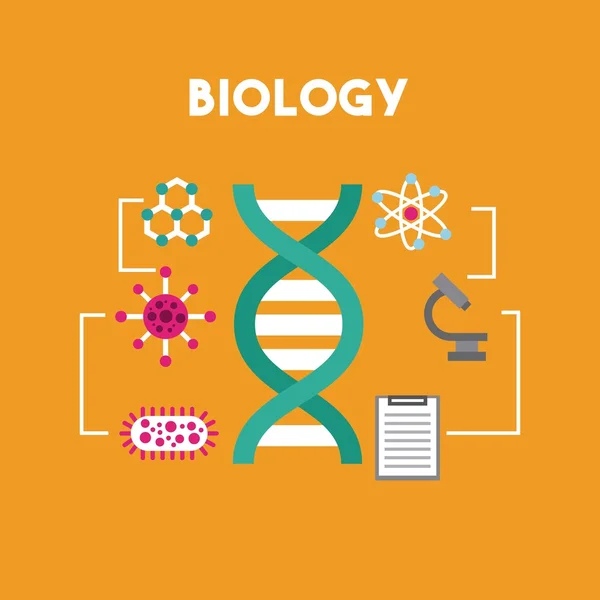 生物学和科学教育线图标 — 图库矢量图片