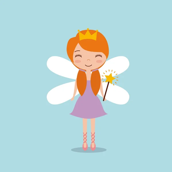 Cute little fairy karakter — Stockvector