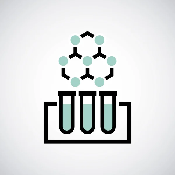 生物学和科学教育线图标 — 图库矢量图片