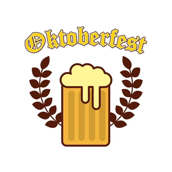 Bienvenido festival de cerveza oktoberfest — Archivo Imágenes Vectoriales