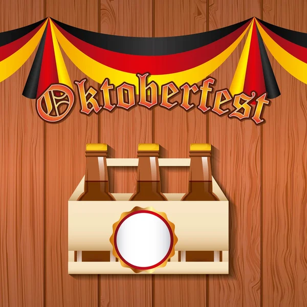 Bienvenue Oktoberfest festival de la bière — Image vectorielle