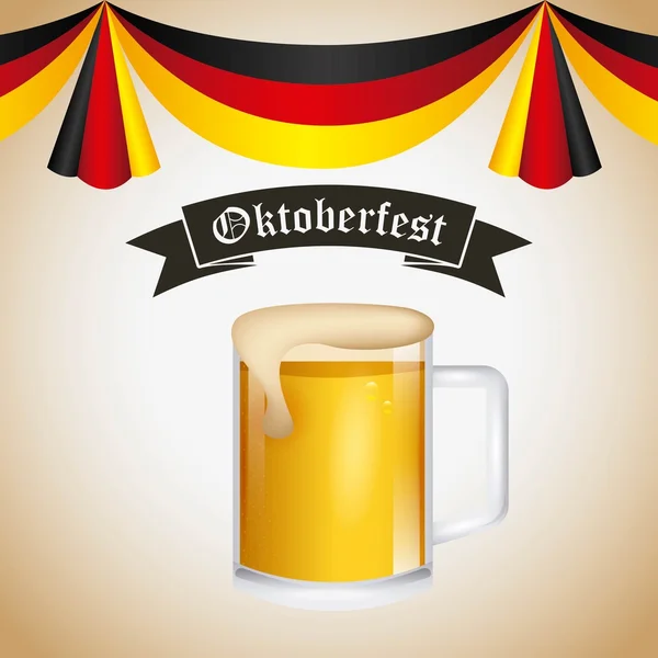 Καλώς το Φεστιβάλ μπύρας oktoberfest — Διανυσματικό Αρχείο