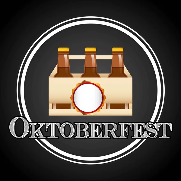 Oktoberfest bira Festivali hoş geldiniz — Stok Vektör