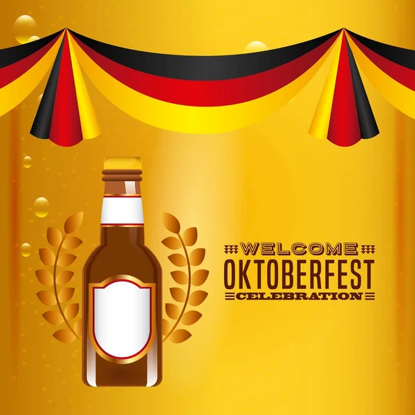 Bem-vindo ao festival de cerveja oktoberfest —  Vetores de Stock