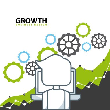 büyüme iş finansman satır ikonları/simgeleri