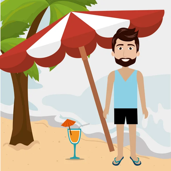 Vacaciones de verano diseño — Vector de stock