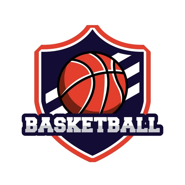 Emblema della lega di basket classico — Vettoriale Stock