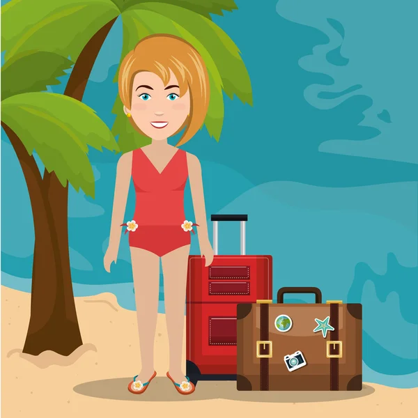Summer vacations design — Stock Vector