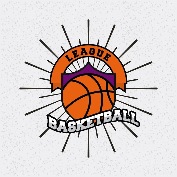 Liga de basquete emblema clássico —  Vetores de Stock