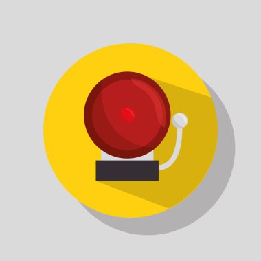 campana de alarma rojo