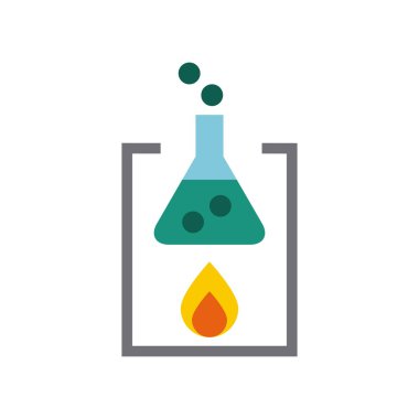 tüp test laboratuvarı çizgi simgeler