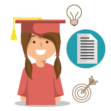 Mezuniyet simgesi tasarım