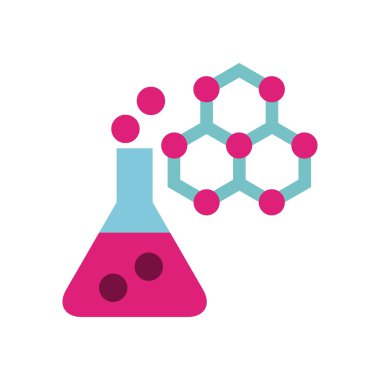 tüp test laboratuvarı çizgi simgeler