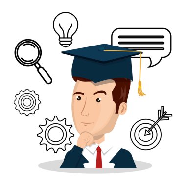 Mezuniyet simgesi tasarım