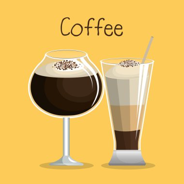 lezzetli kahve buzlu içecek