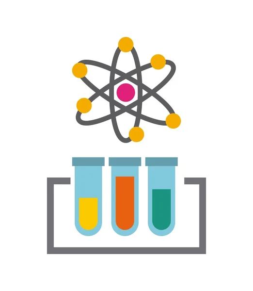 Ícones de linha de laboratório de teste de tubo —  Vetores de Stock