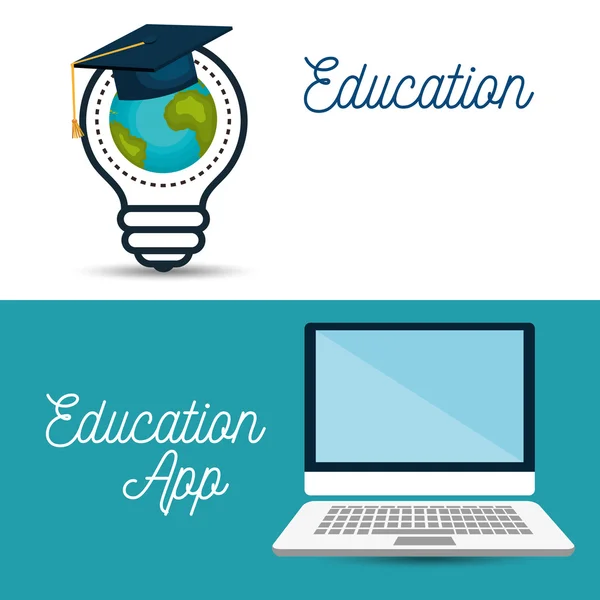 Освіта app дизайн — стоковий вектор
