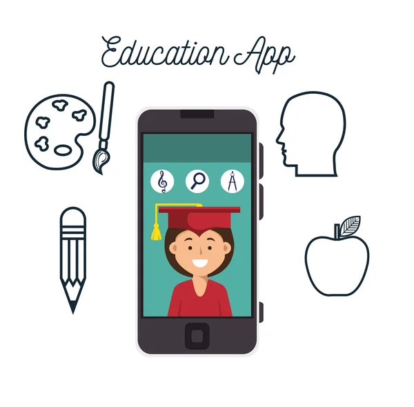 Education app design — Stock Vector