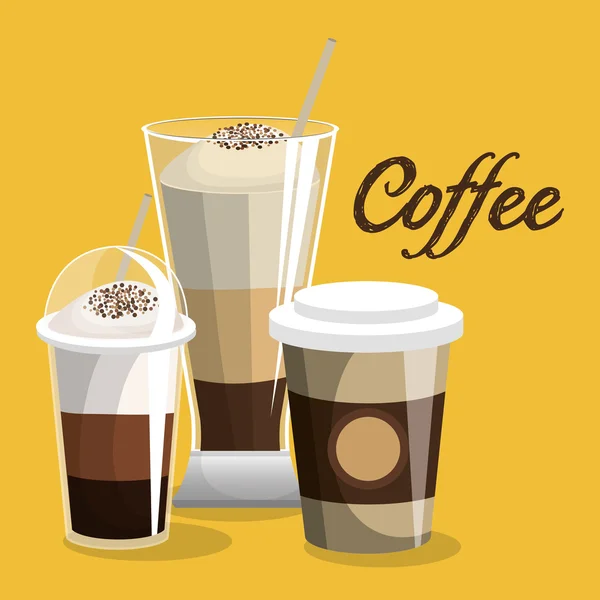 Läckra kafé produkter — Stock vektor