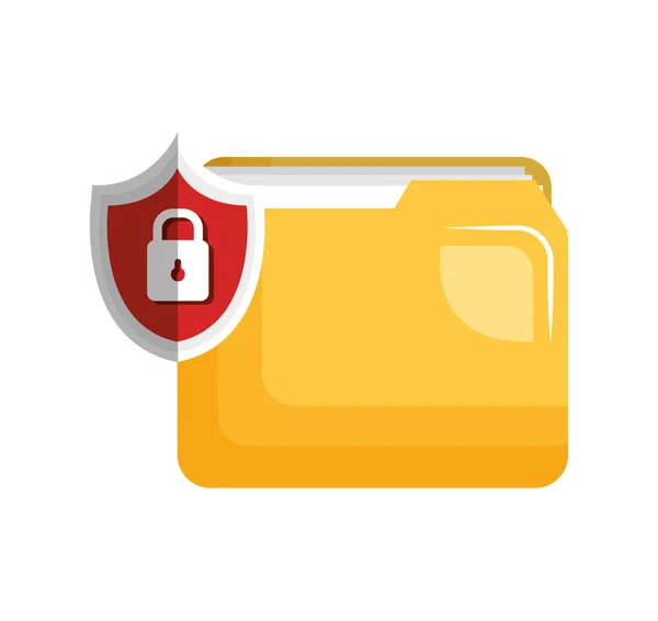 Informations de données de sécurité icônes plates — Image vectorielle