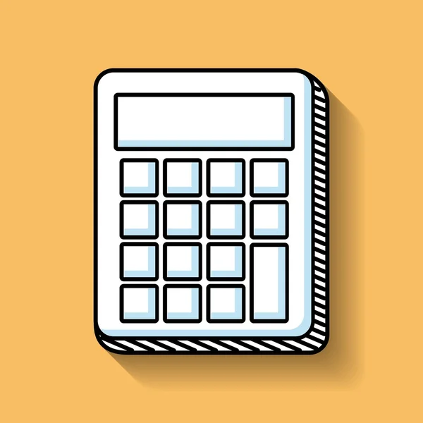 Calculadora matemática ícone de linha de educação —  Vetores de Stock