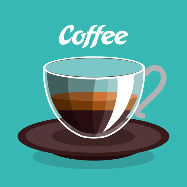 Delicious coffee cup isolated icon — Stock Vector