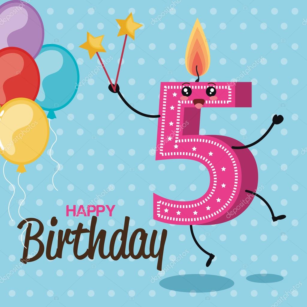 Feliz Cumpleanos Velas Lindos Numeros Vector Grafico Vectorial C Yupiramos Imagen