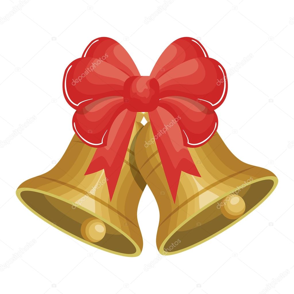 merry christmas bell decorative icon