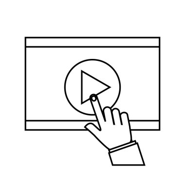 Media player düz simgesi