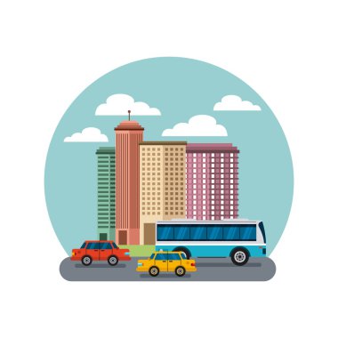 Bina cityscape manzarası simgesi