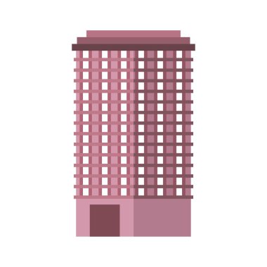 büyük bina izole simgesi