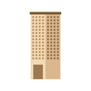 büyük bina izole simgesi