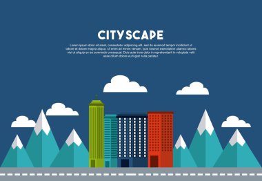 Bina cityscape manzarası simgesi