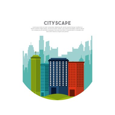 Bina cityscape manzarası simgesi