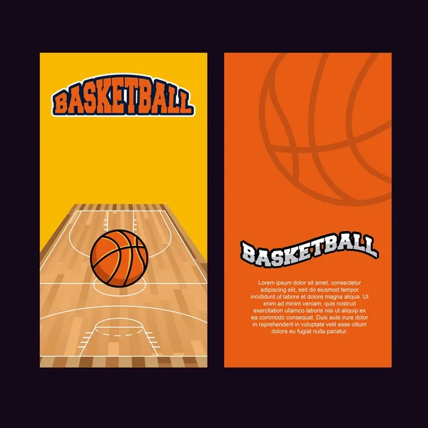 Liga de basquete emblema clássico — Vetor de Stock