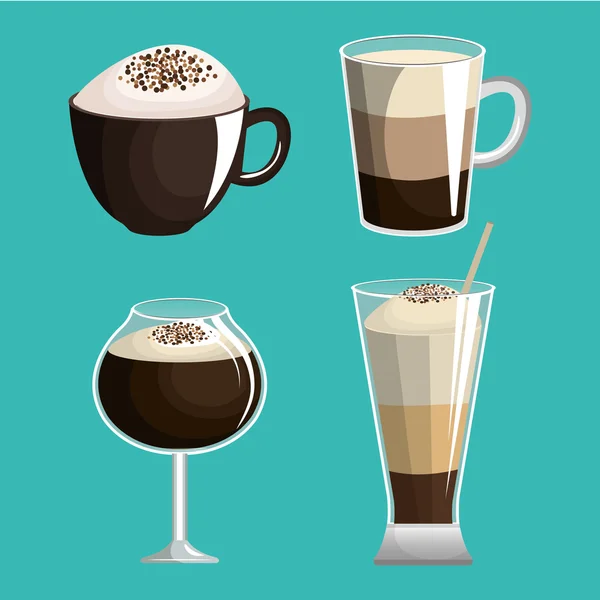 Deliciosos productos de cafetería — Vector de stock