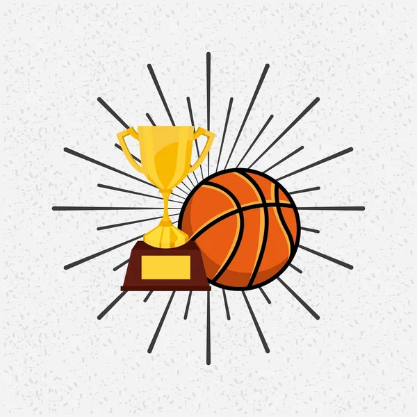 Emblème de la ligue de basket classique — Image vectorielle