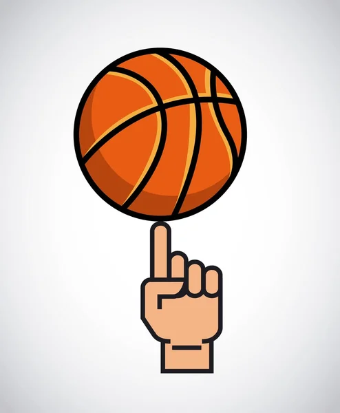 Emblème de la ligue de basket classique — Image vectorielle