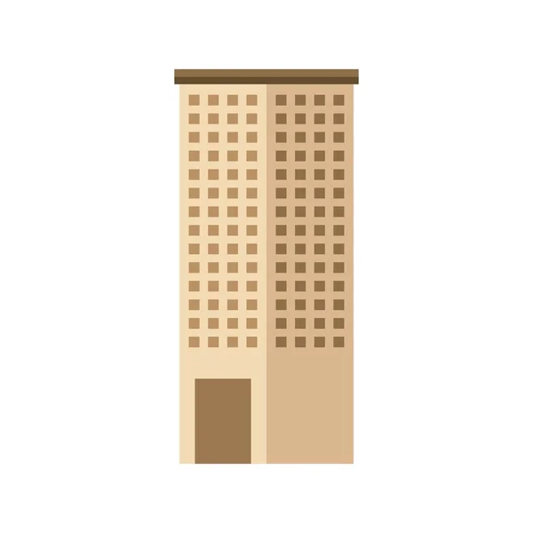 Groot gebouw geïsoleerde pictogram — Stockvector