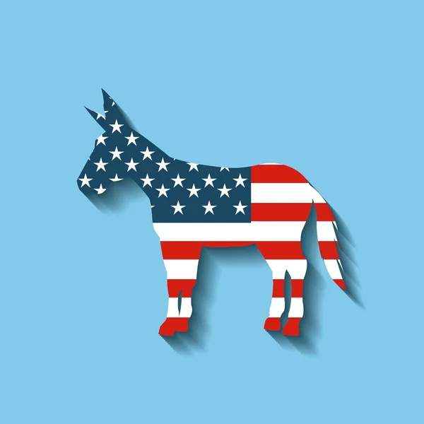 Democrat political party animal — Stock Vector