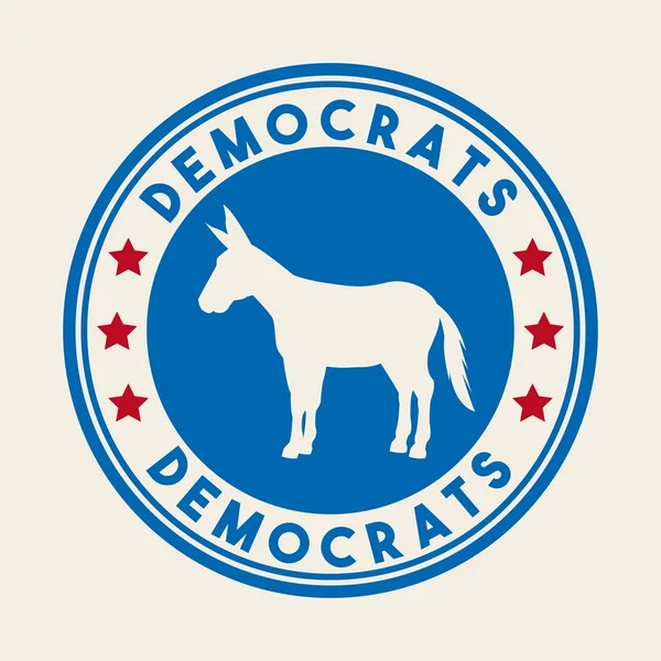 民主党政治派对动物 — 图库矢量图片