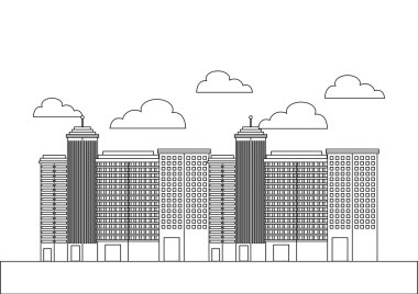 Bina cityscape manzarası simgesi