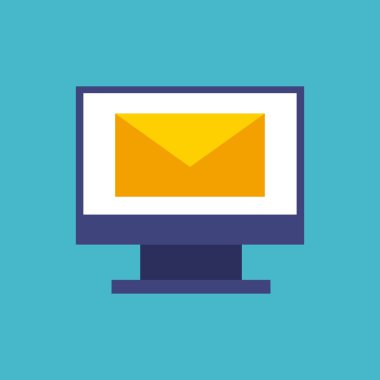 Sosyal Pazarlama simgesi olan bilgisayar monitörü