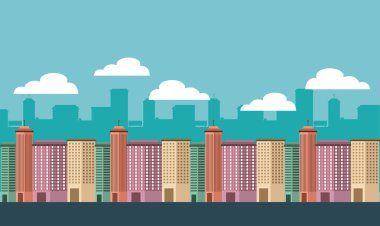 Bina cityscape manzarası simgesi