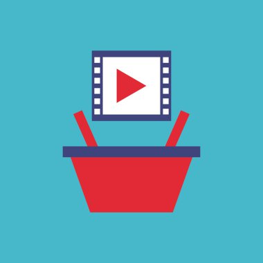 Sosyal medya pazarlama düz simgeler