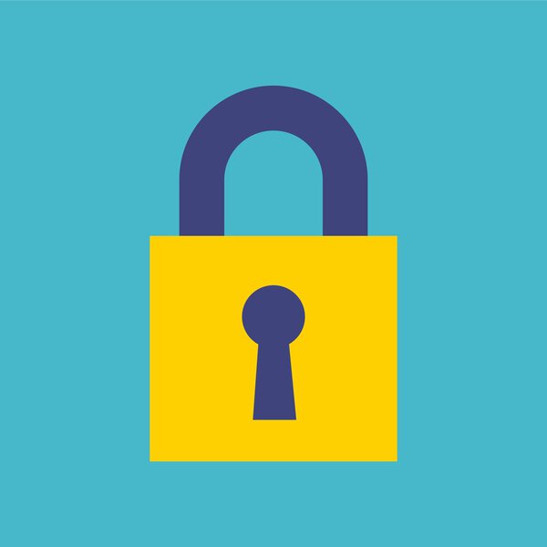 security padlock flat icon