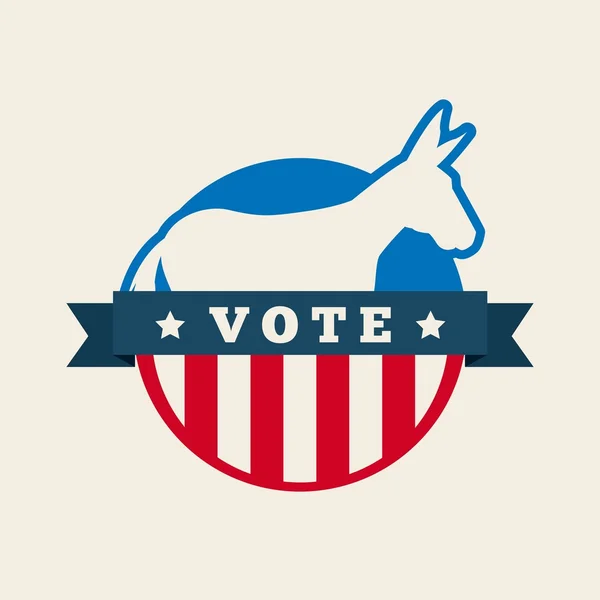Democratische politieke partij dier — Stockvector