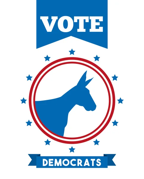 Democrat political party animal — Stock Vector